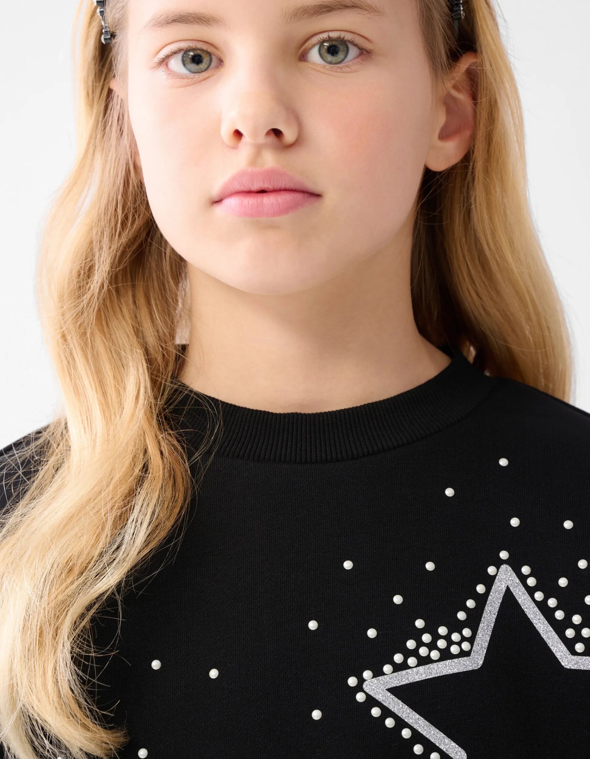 Shoeby Strass Sterren Sweater Zwart< Sweaters En Hoodies