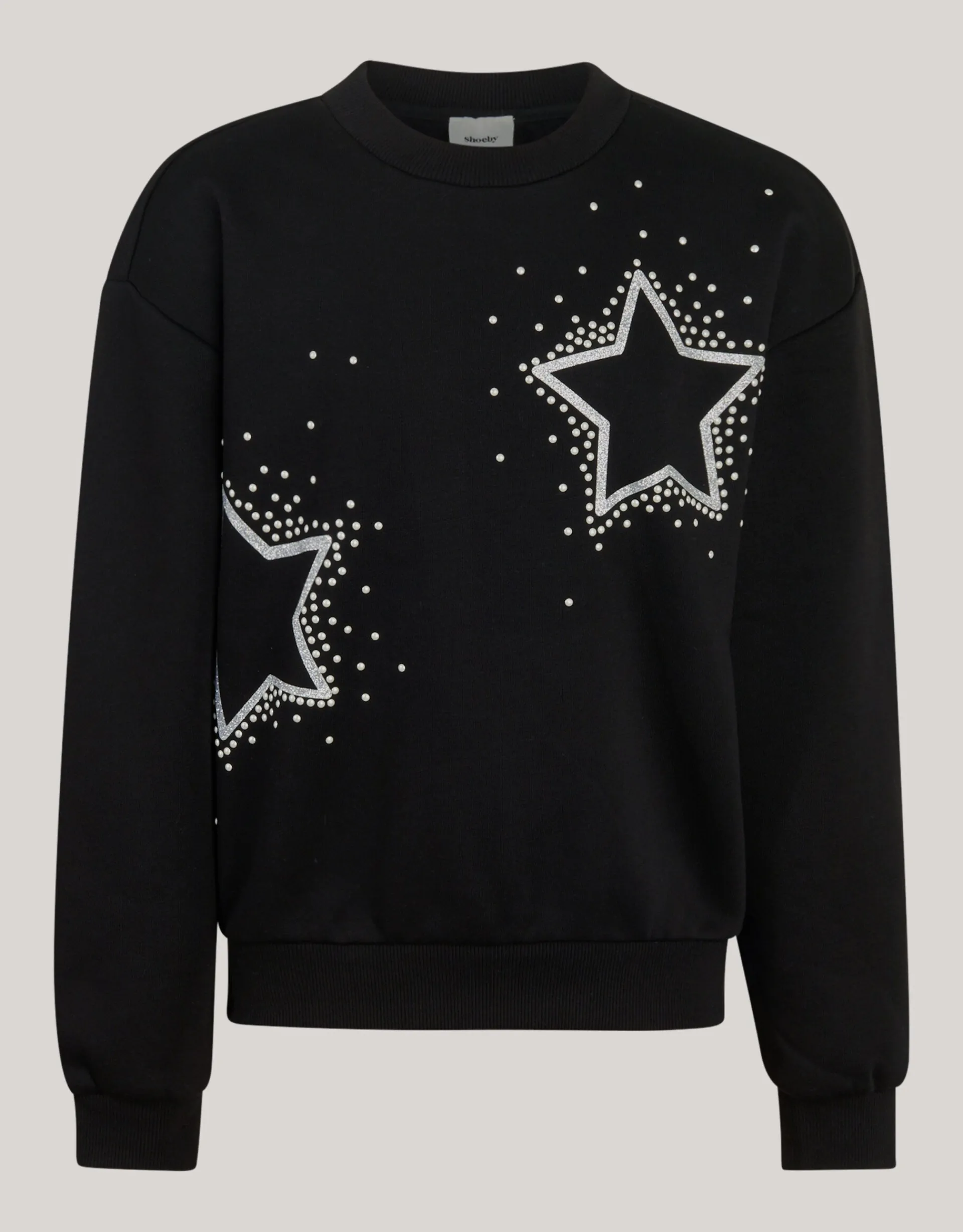 Shoeby Strass Sterren Sweater Zwart< Sweaters En Hoodies