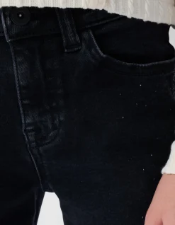 Shoeby Strass Straight Leg Jeans Zwart< Jeans