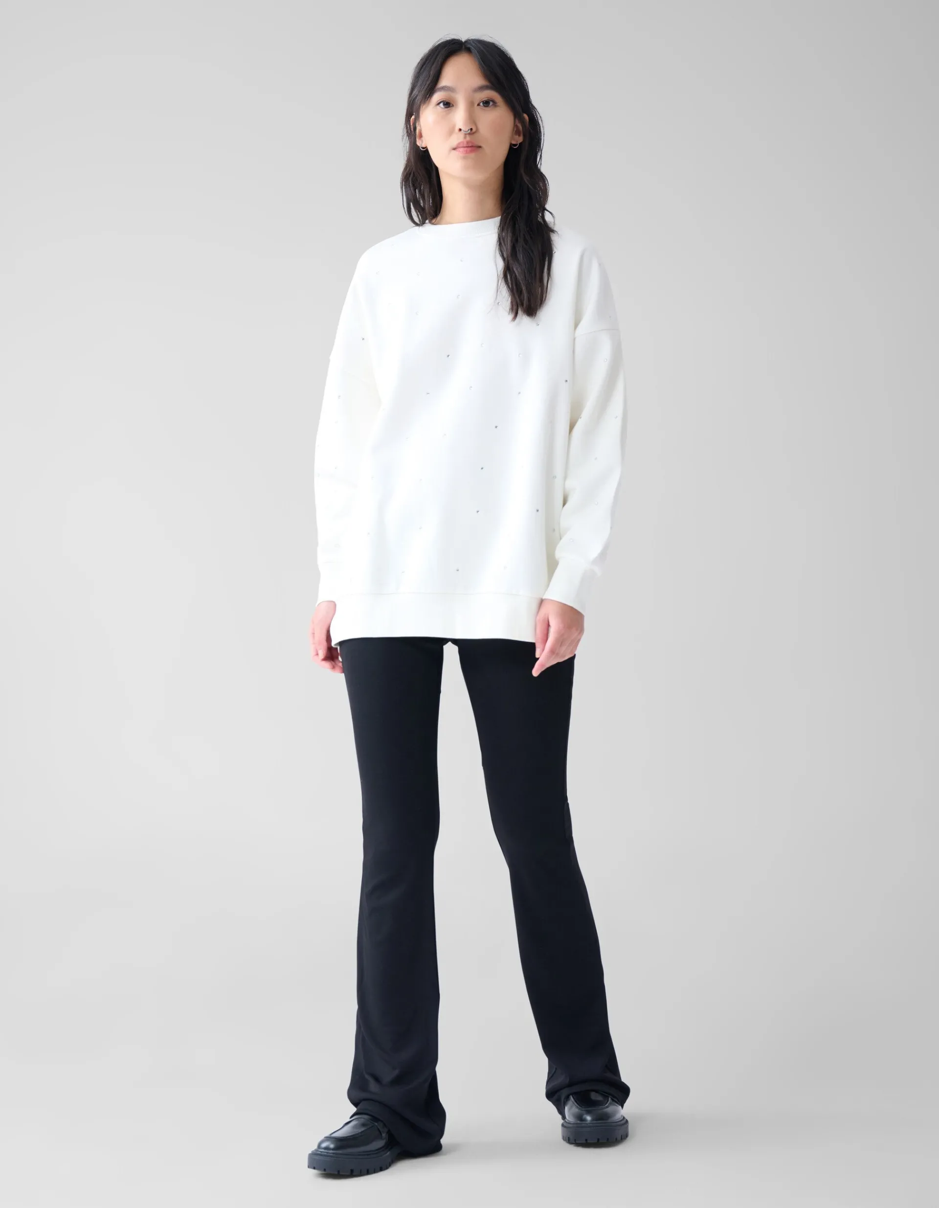 Shoeby Strass Sweater Gebroken Wit<DAMES Truien En Sweaters