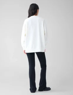 Shoeby Strass Sweater Gebroken Wit<DAMES Truien En Sweaters
