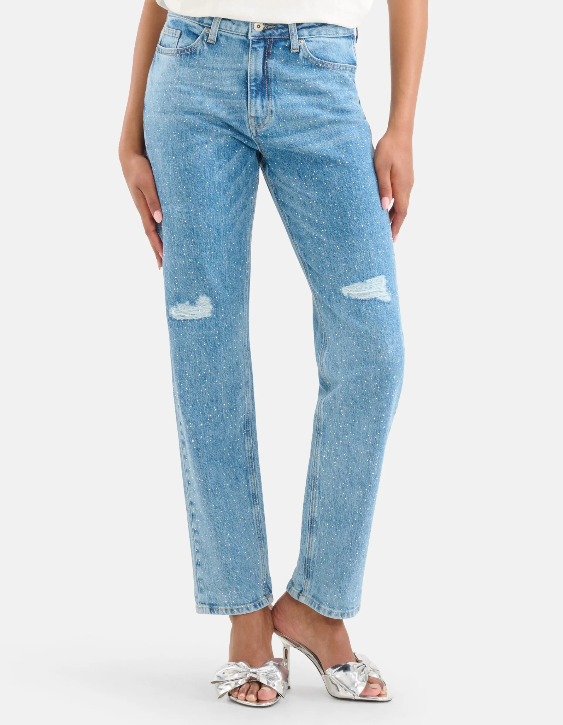 Shoeby Strass Tapered Fit Jeans By Fred<DAMES Jeans