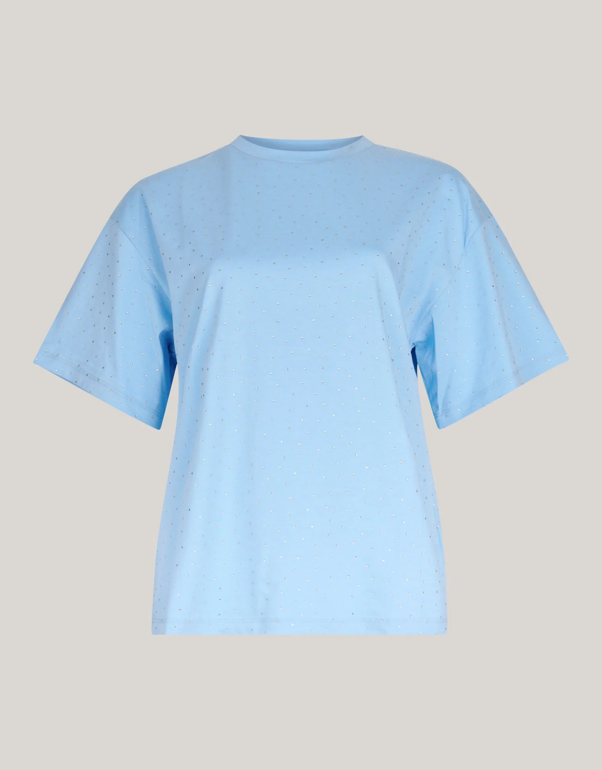 Shoeby Strass T-shirt Lichtblauw<DAMES T-Shirts