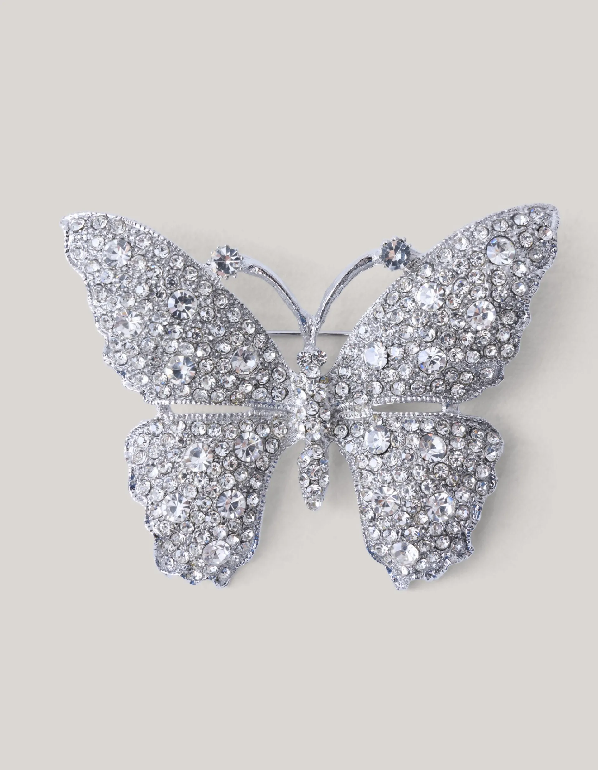 Shoeby Strass Vlinder Broche Zilver<DAMES Broches