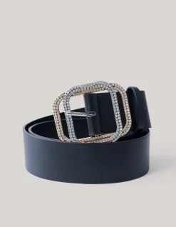 Shoeby Strassed Waist Riem Zwart<DAMES Riemen