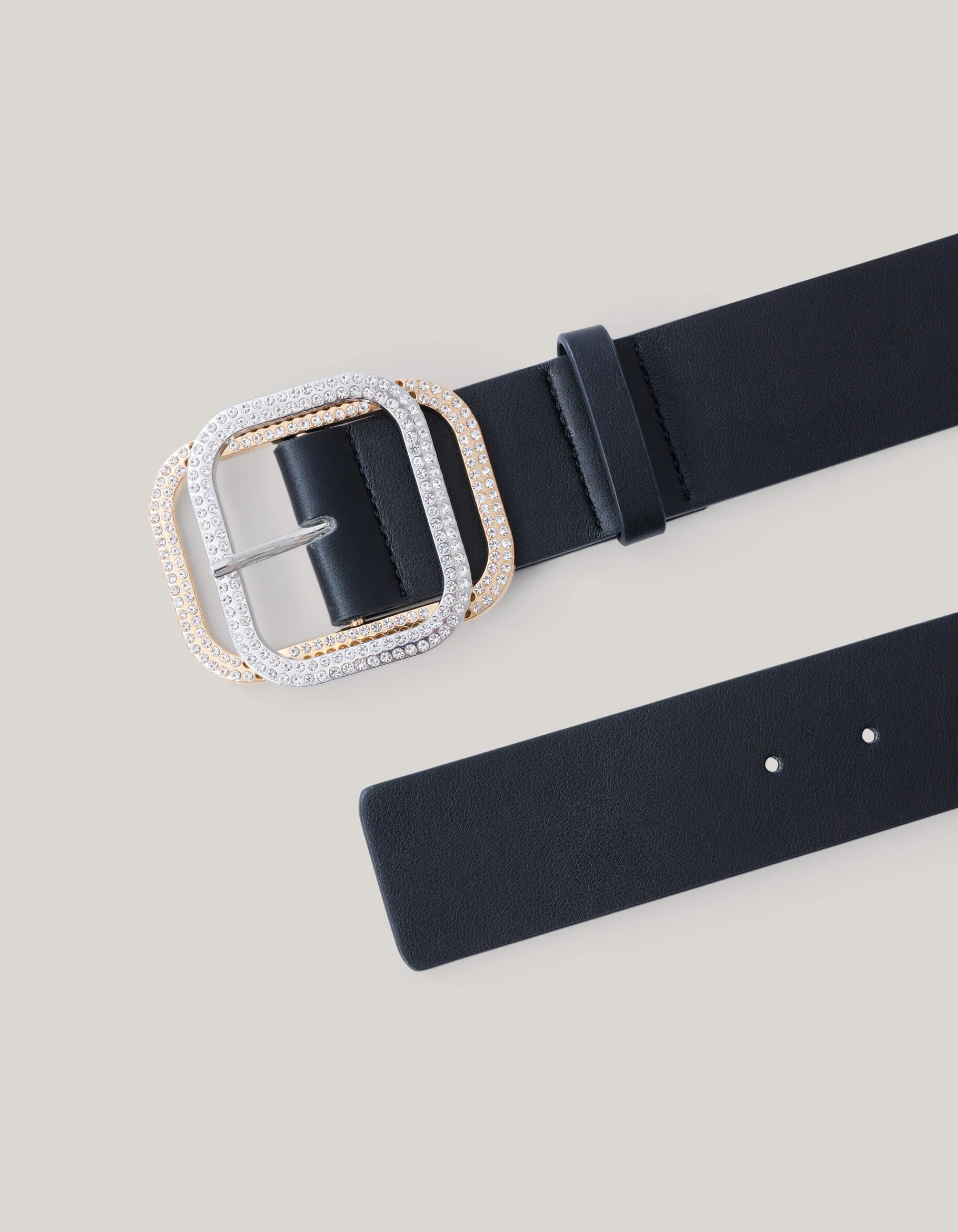 Shoeby Strassed Waist Riem Zwart<DAMES Riemen