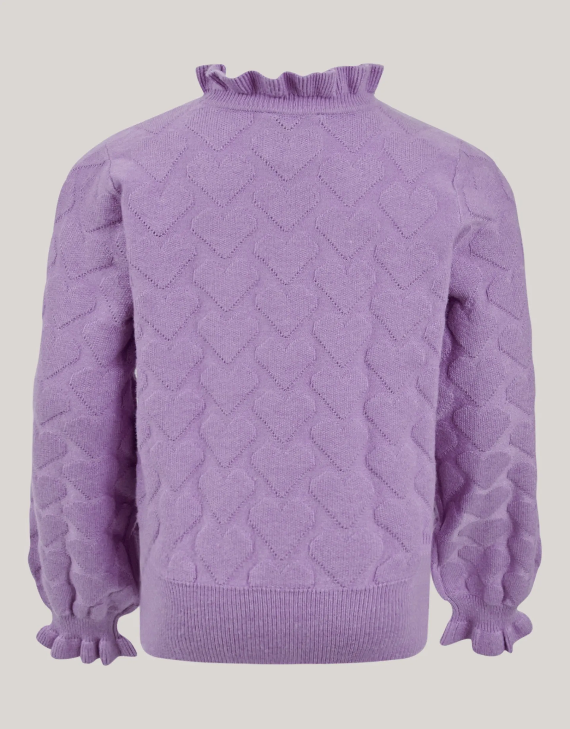 Shoeby Structuur Gebreide Top Paars< Tops Lange Mouw