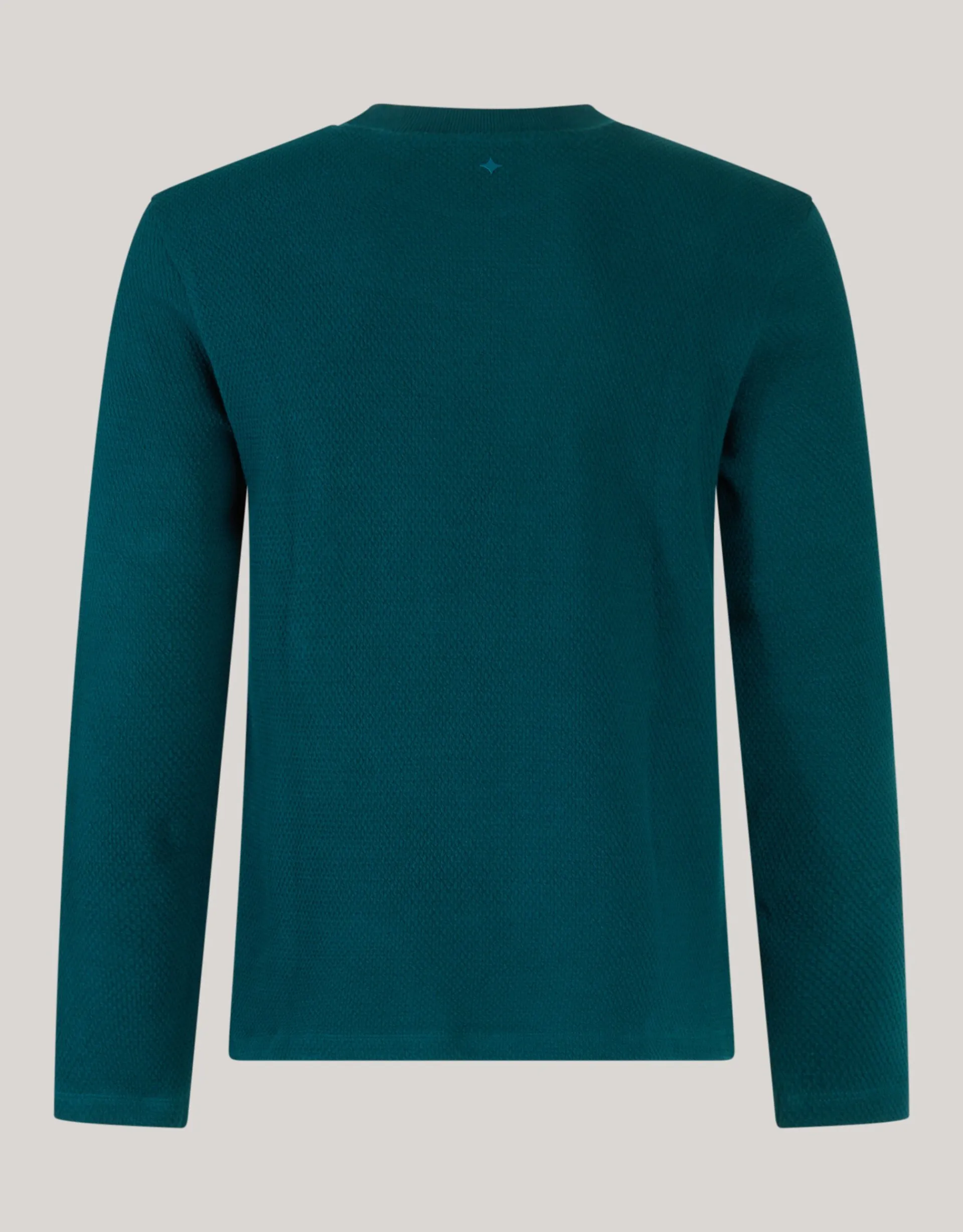 Shoeby Structuur Jersey Longsleeve Donkergroen<Heren T-Shirts En Polo's