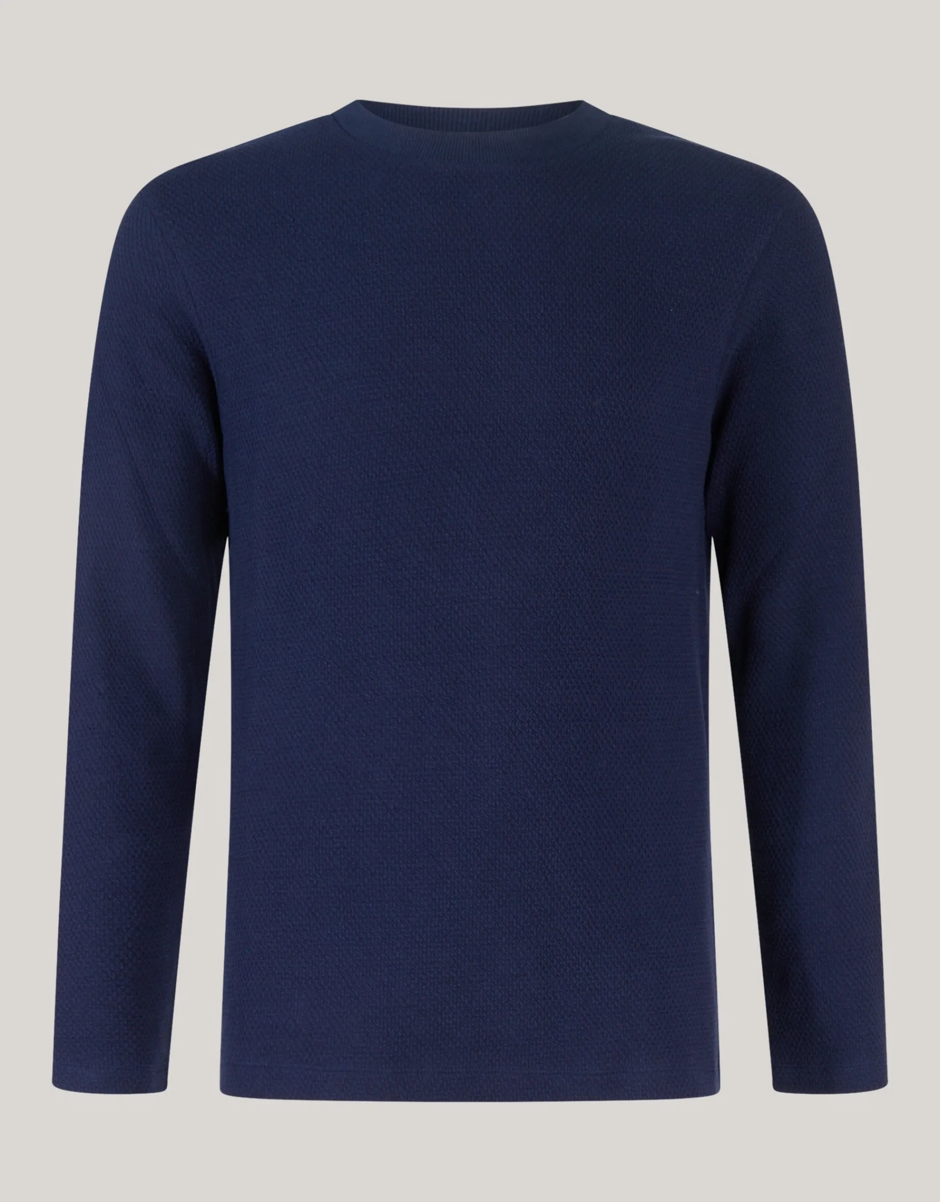 Shoeby Structuur Jersey Longsleeve Donkerblauw<Heren T-Shirts En Polo's