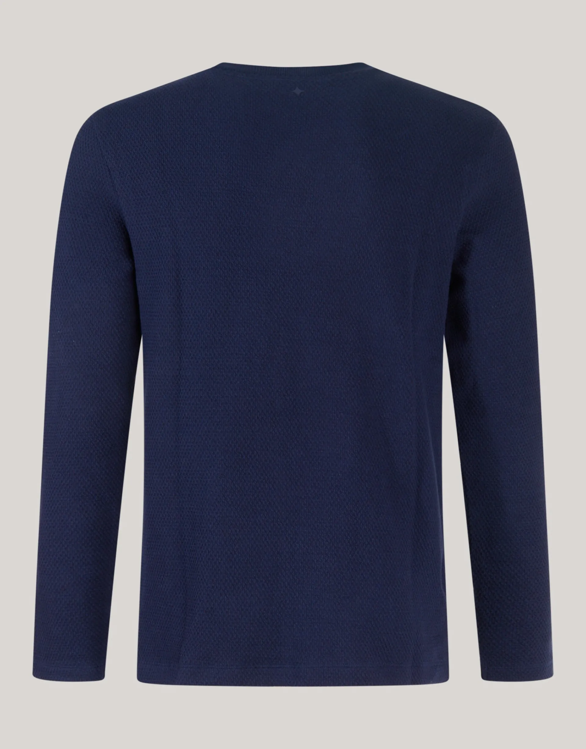 Shoeby Structuur Jersey Longsleeve Donkerblauw<Heren T-Shirts En Polo's