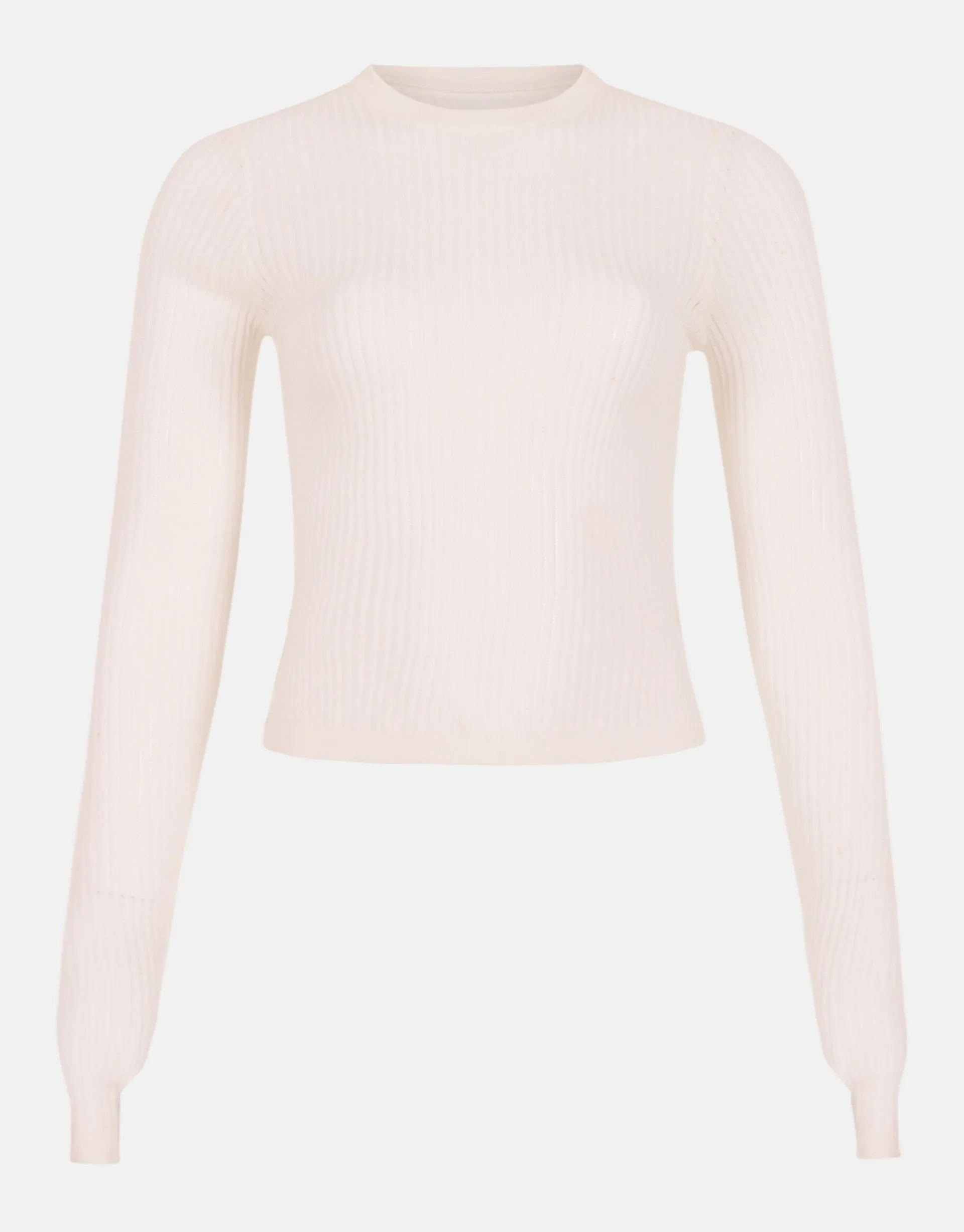 Shoeby Structuur Longsleeve Gebroken Wit By Monica<DAMES Tops