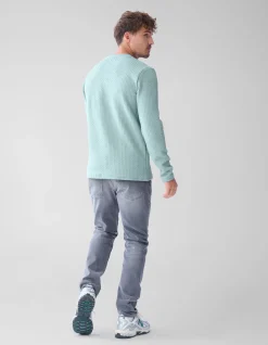 Shoeby Structuur Pocket Trui Lichtblauw<Heren Truien En Sweaters