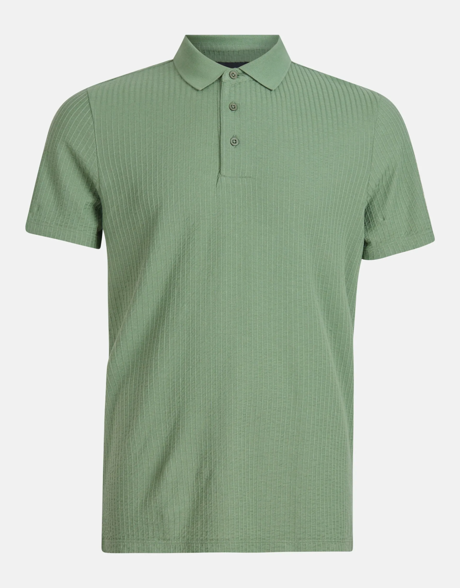 Shoeby Structuur Polo Groen<Heren T-Shirts En Polo's