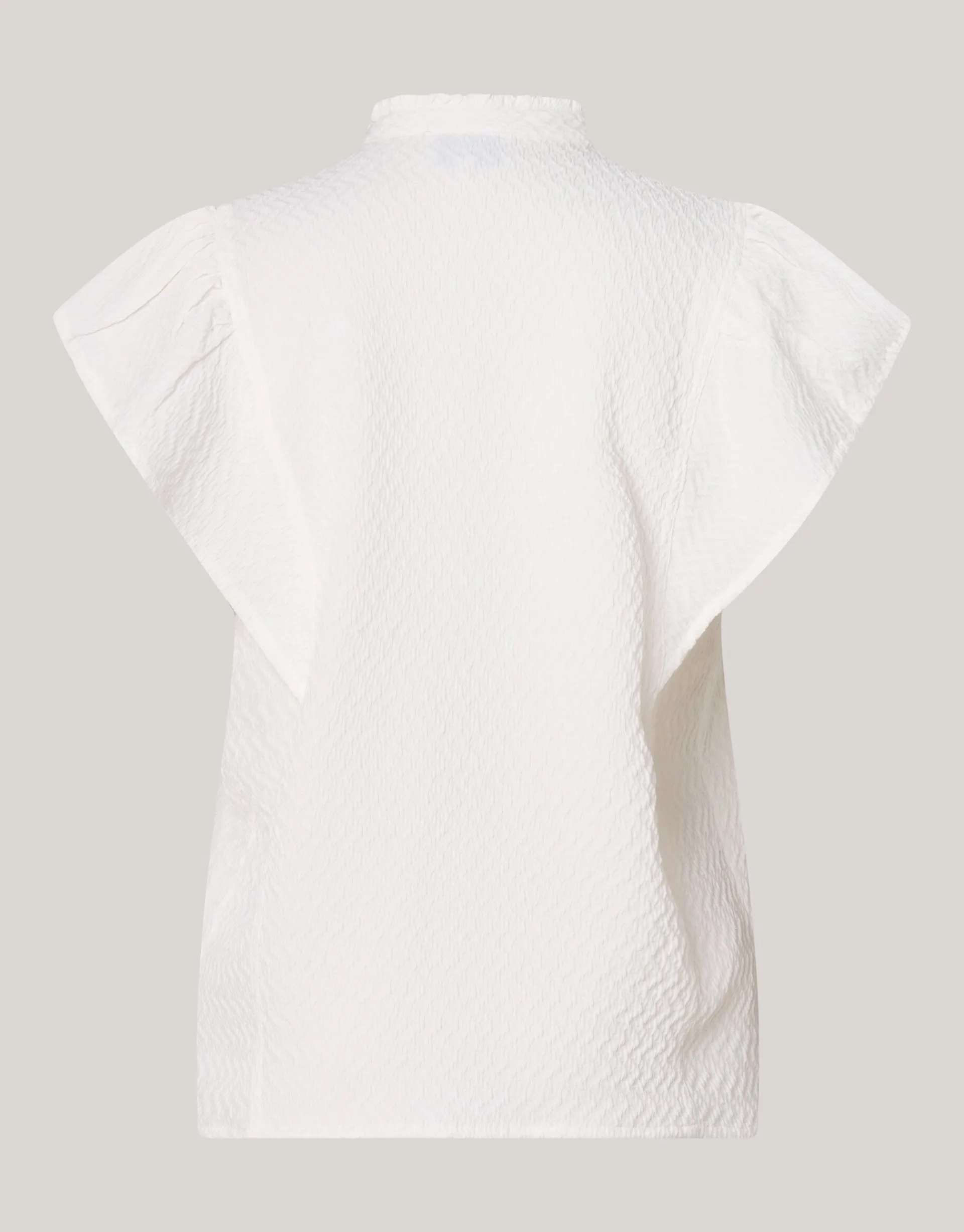 Shoeby Structuur Ruffle Top Wit<DAMES Tops