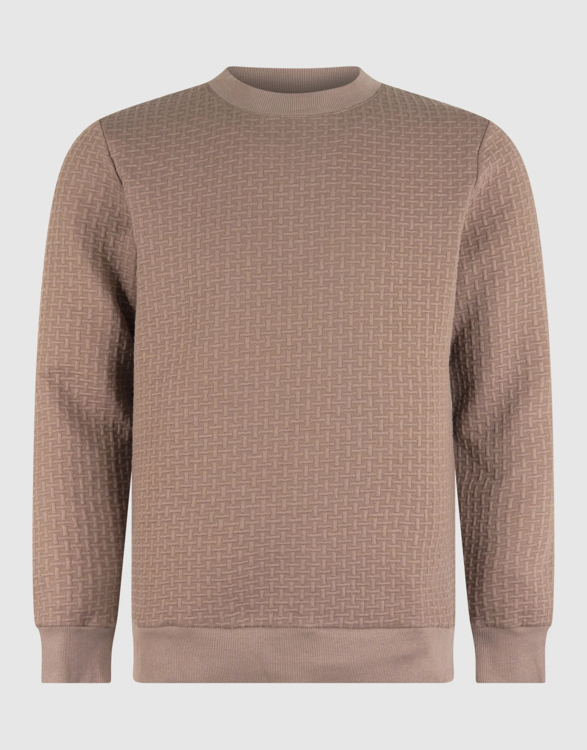 Shoeby Structuur Sweater Lichtbruin<Heren Truien En Sweaters