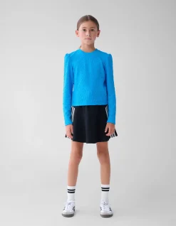 Shoeby Structuur Top Blauw< Tops Lange Mouw