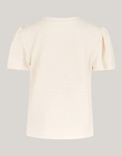 Shoeby Structuur Top Gebroken Wit< Tops Korte Mouw