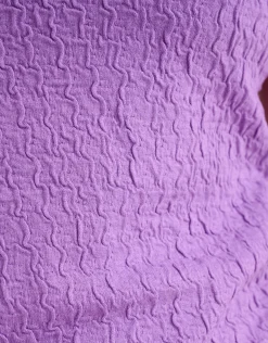 Shoeby Structuur Top Paars< Tops Korte Mouw