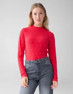 Shoeby Structuur Top Rood<DAMES Tops