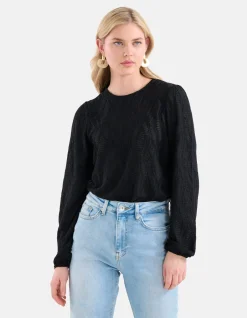 Shoeby Structuur Top Zwart<DAMES Tops