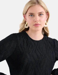 Shoeby Structuur Top Zwart<DAMES Tops
