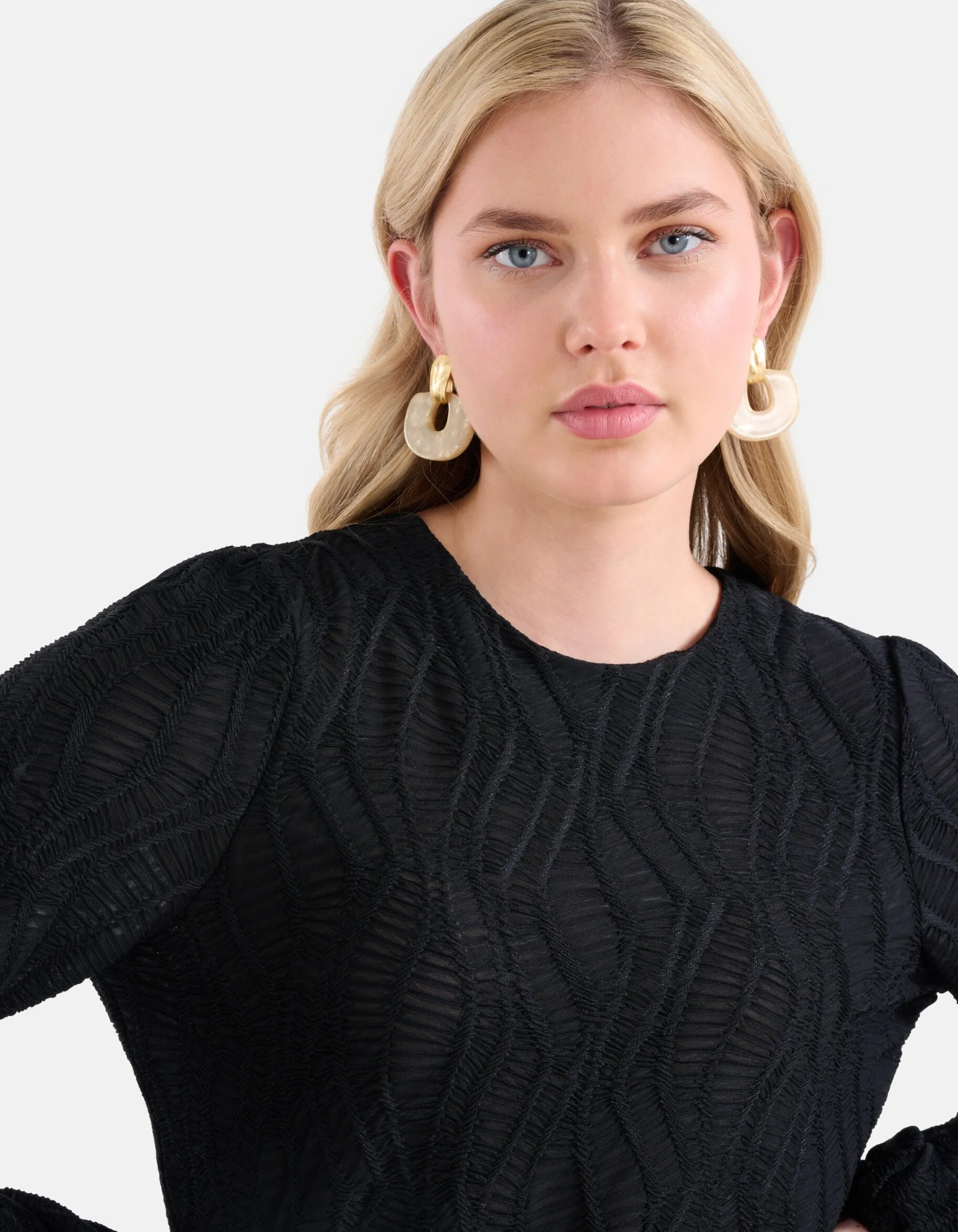 Shoeby Structuur Top Zwart<DAMES Tops