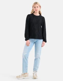 Shoeby Structuur Top Zwart<DAMES Tops