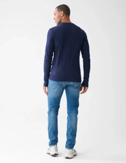 Shoeby Structuur Trui Donkerblauw<Heren Truien En Sweaters
