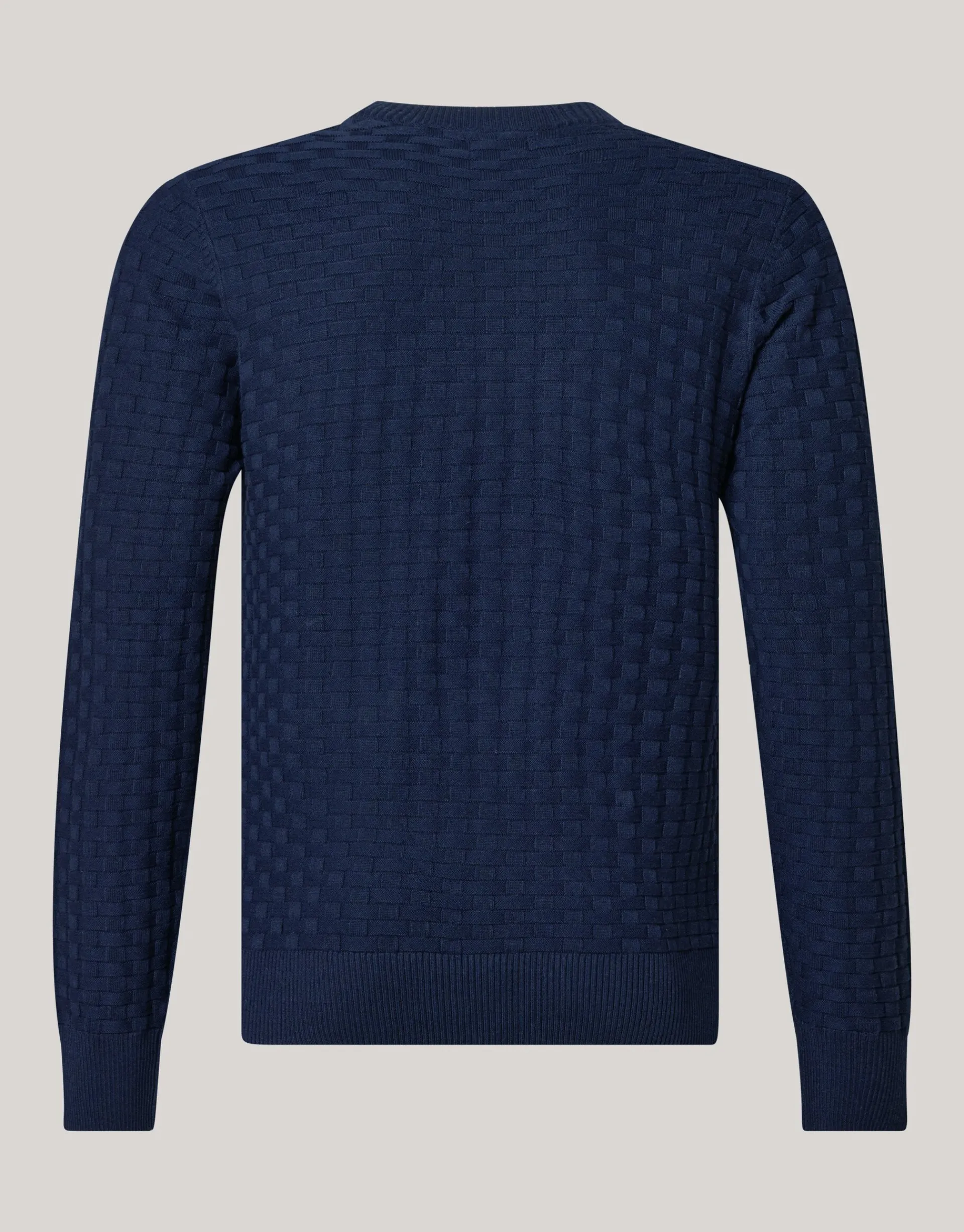 Shoeby Structuur Trui Donkerblauw<Heren Truien En Sweaters