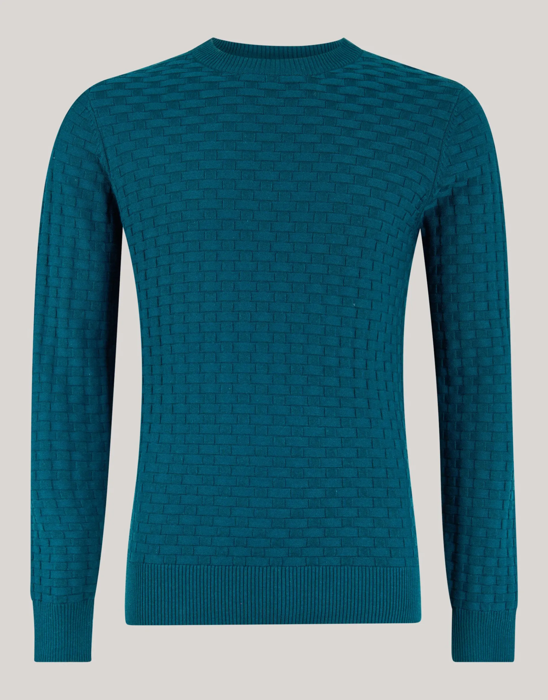 Shoeby Structuur Trui Donkergroen<Heren Truien En Sweaters