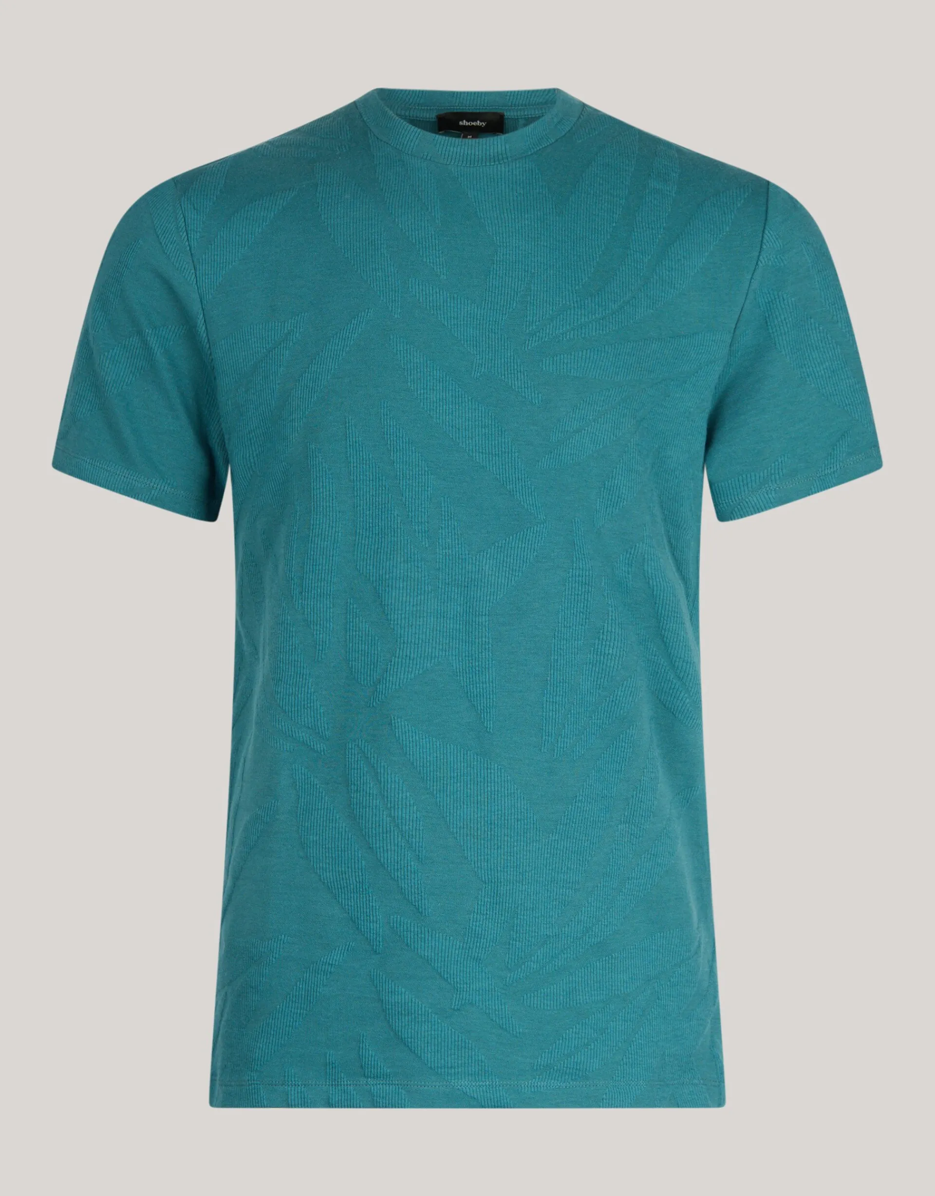 Shoeby Structuur T-shirt Donker Turquoise<Heren T-Shirts En Polo's