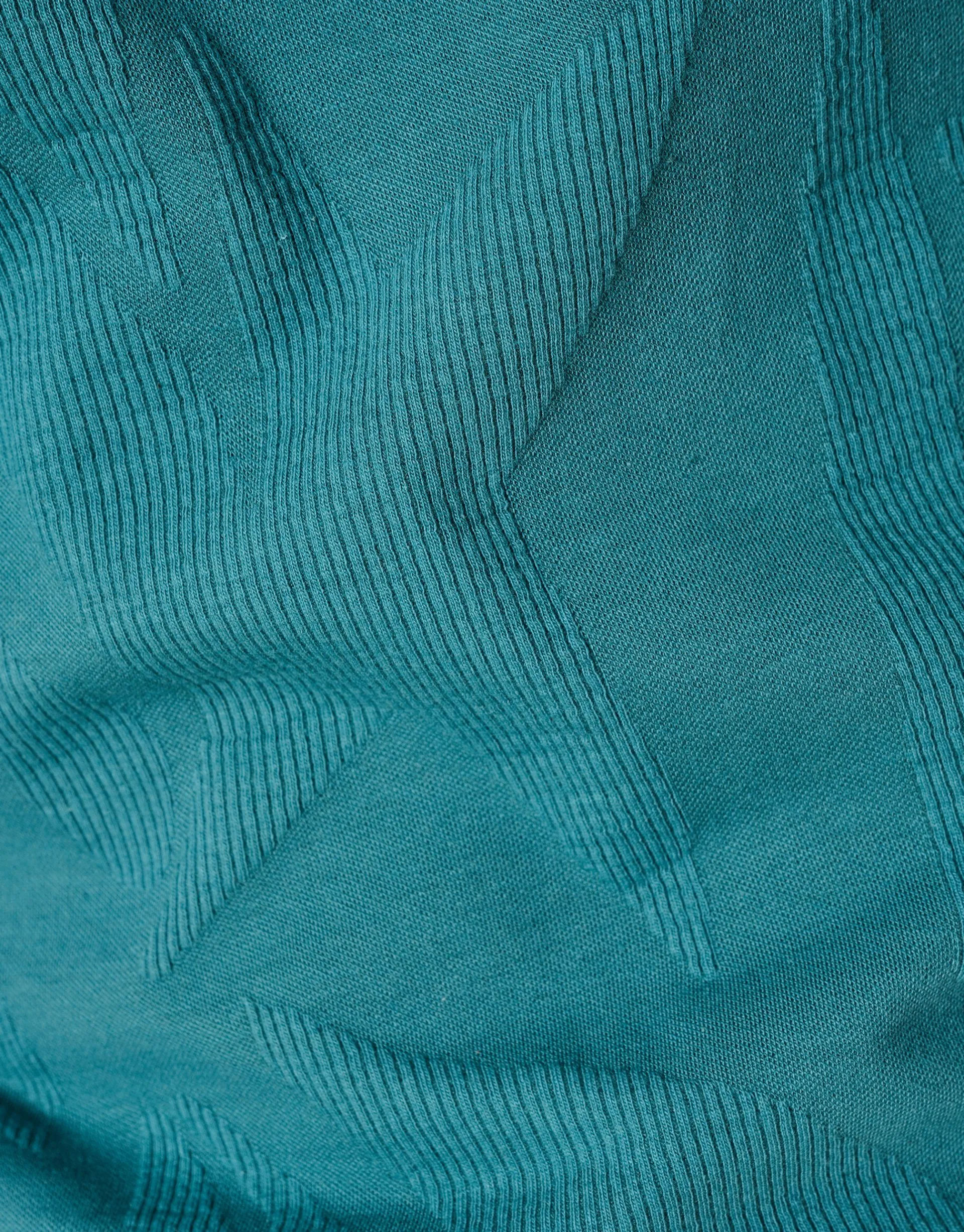 Shoeby Structuur T-shirt Donker Turquoise<Heren T-Shirts En Polo's