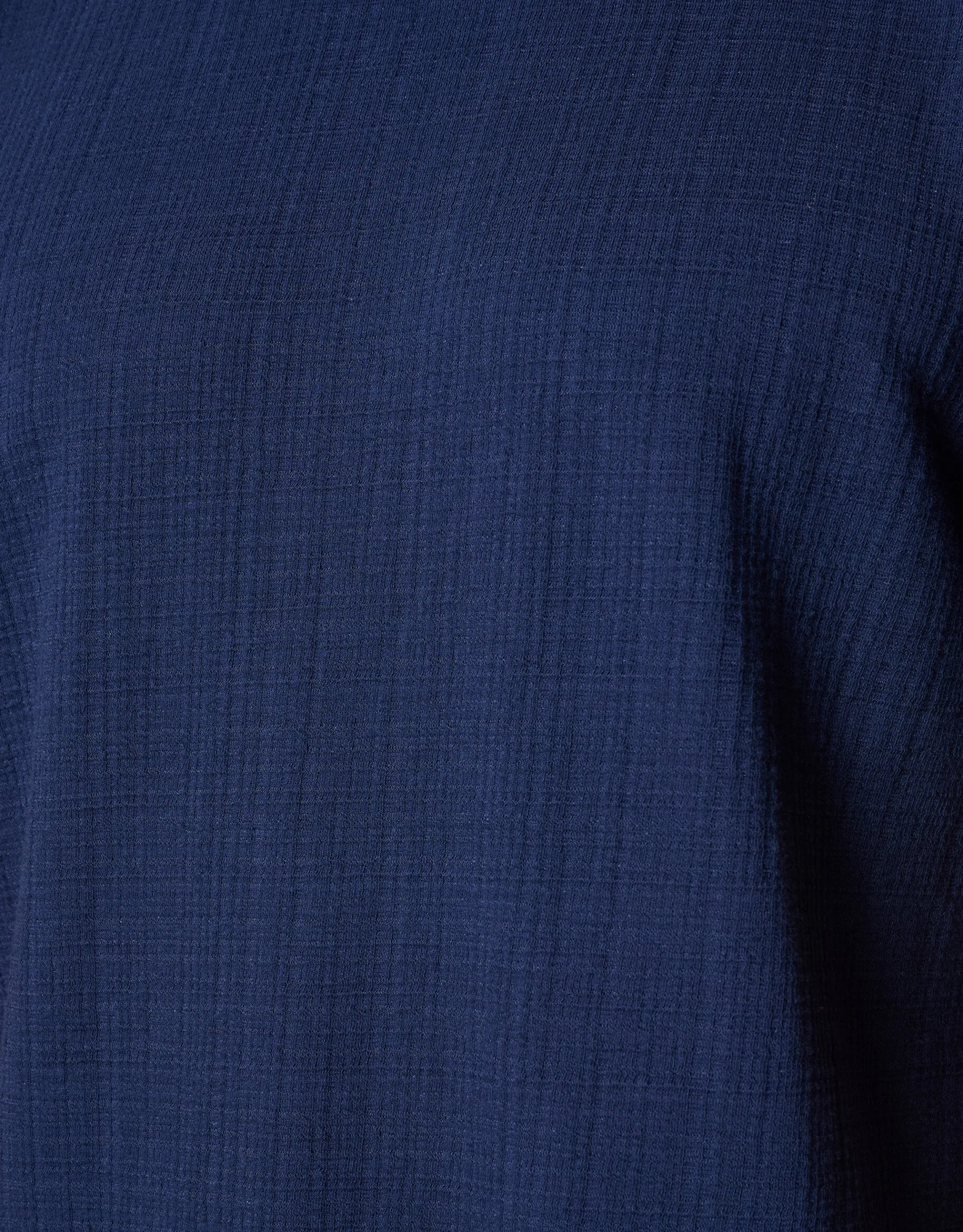 Shoeby Structuur T-shirt Donkerblauw<Heren T-Shirts En Polo's