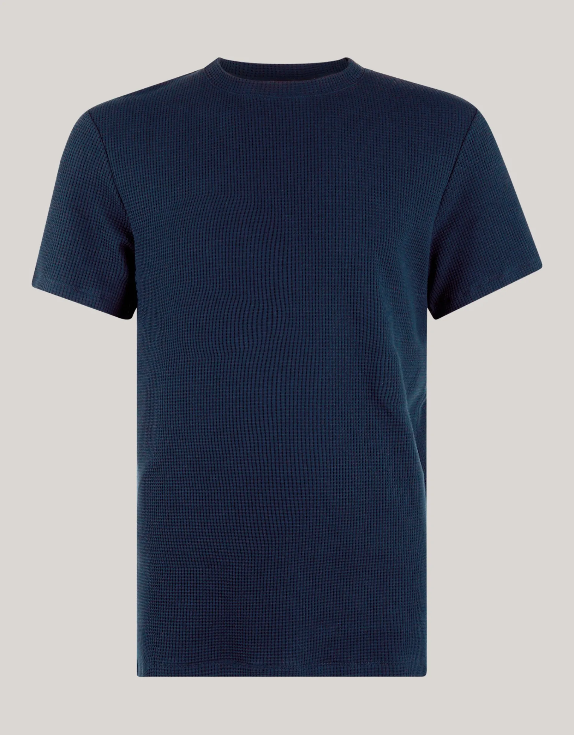 Shoeby Structuur T-shirt Donkerblauw<Heren T-Shirts En Polo's
