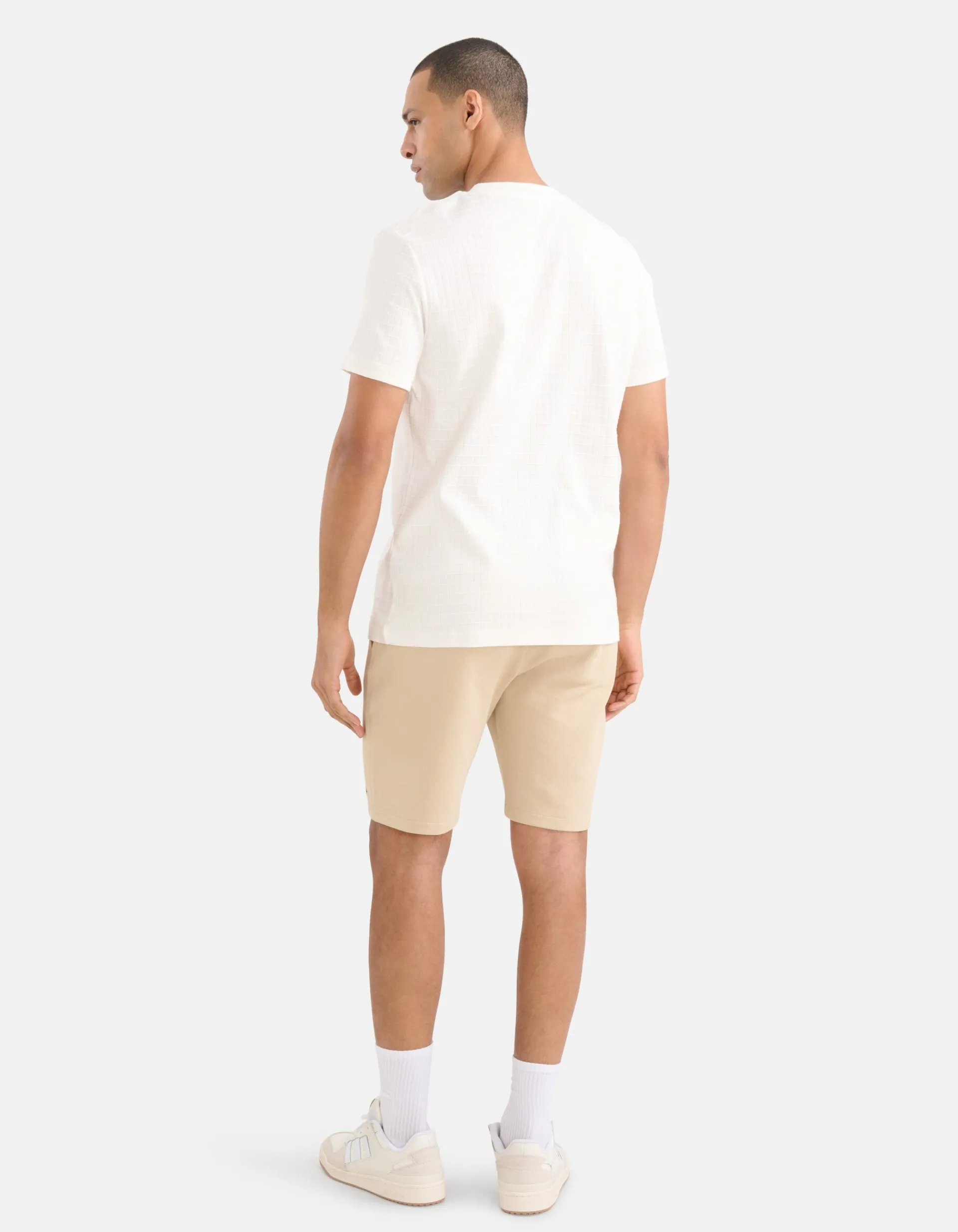 Shoeby Structuur T-shirt Wit<Heren T-Shirts En Polo's