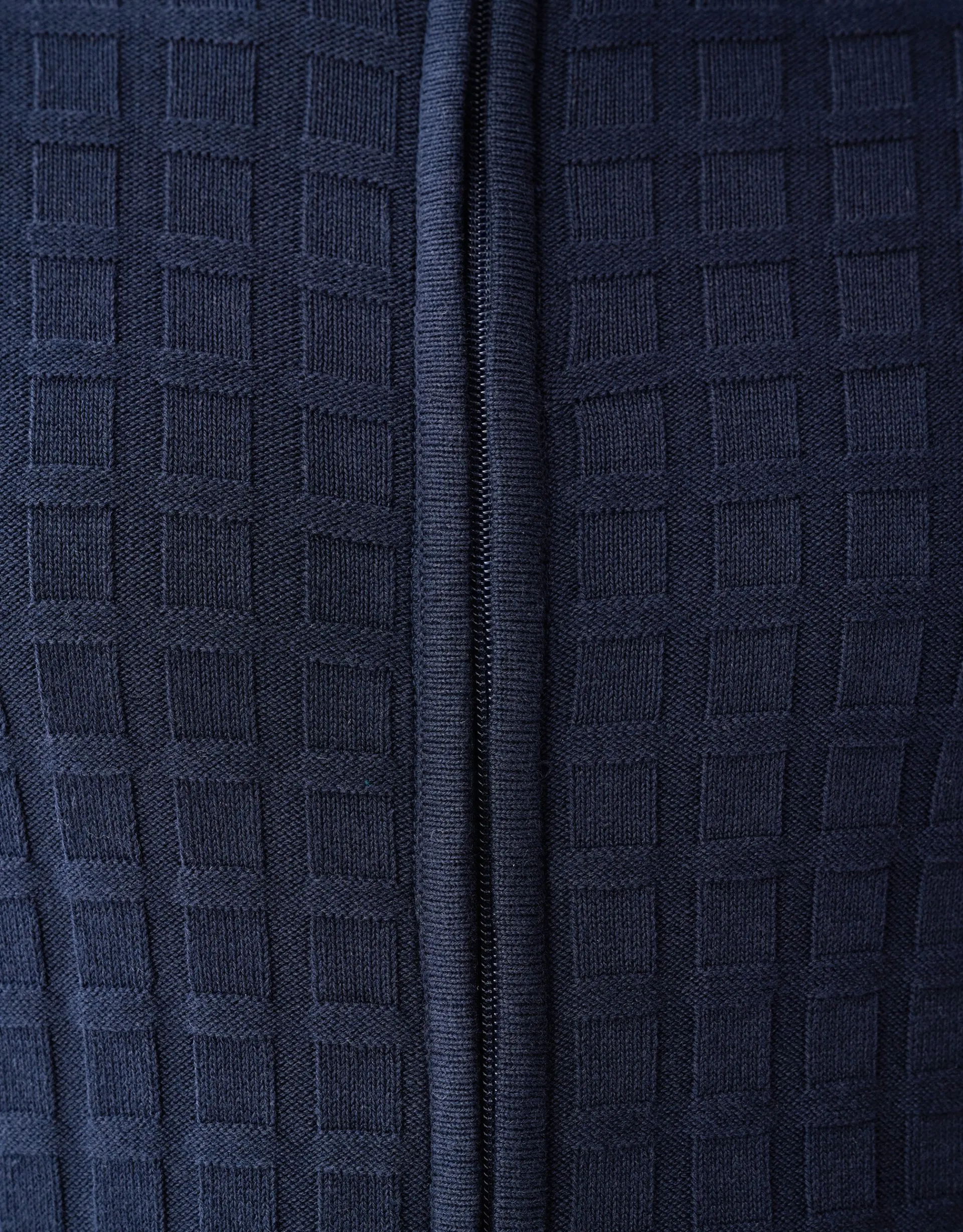 Shoeby Structuur Zip Vest Donkerblauw<Heren Truien En Sweaters