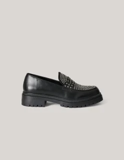 Shoeby Stud Loafers Zwart<DAMES Loafers
