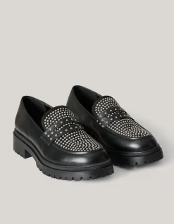 Shoeby Stud Loafers Zwart<DAMES Loafers