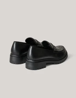 Shoeby Stud Loafers Zwart<DAMES Loafers