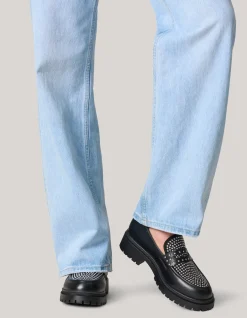 Shoeby Stud Loafers Zwart<DAMES Loafers