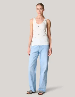 Shoeby Stud Tanktop Wit<DAMES Tops