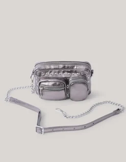 Shoeby Studded Pocket Tas Zilver<DAMES Tassen