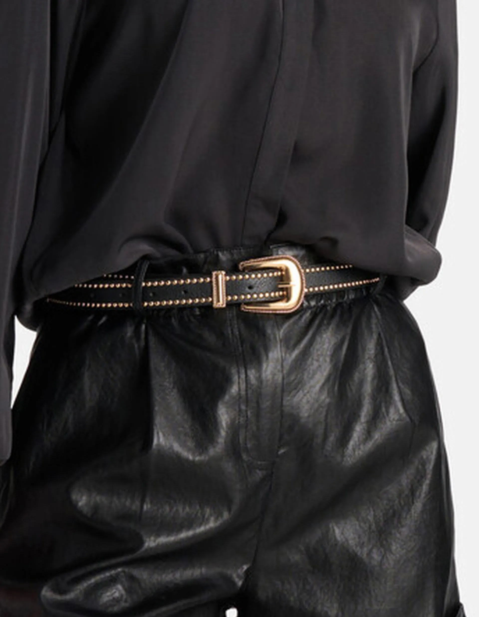 Shoeby Studs Riem Zwart<DAMES Riemen