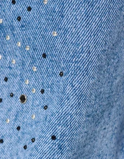 Shoeby Studs Straight Fit Jeans Blauw< Jeans