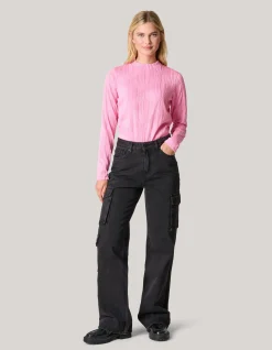 Shoeby Swirl Crinkle Top Roze<DAMES T-Shirts|Tops