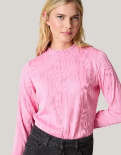 Shoeby Swirl Crinkle Top Roze<DAMES T-Shirts|Tops