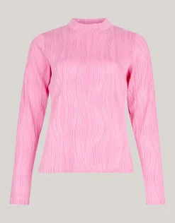 Shoeby Swirl Crinkle Top Roze<DAMES T-Shirts|Tops