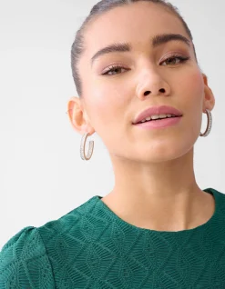 Shoeby Swirl Structuur Top Donkergroen<DAMES Tops