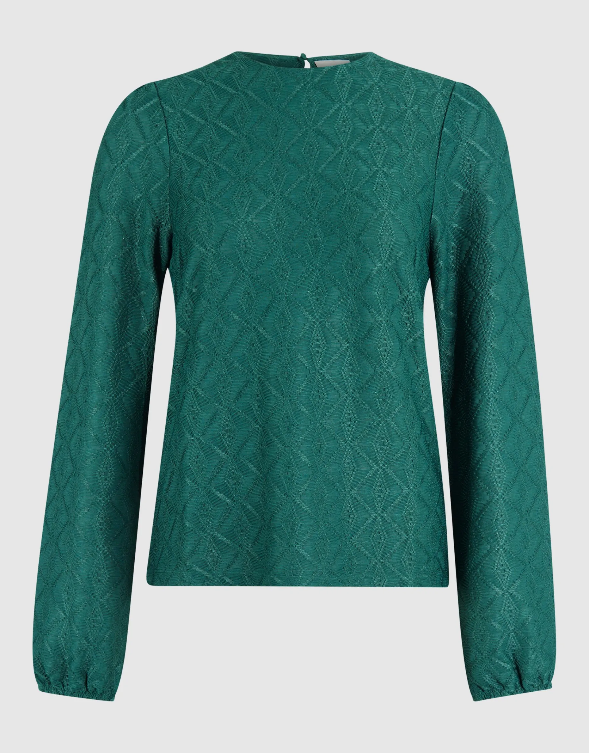 Shoeby Swirl Structuur Top Donkergroen<DAMES Tops