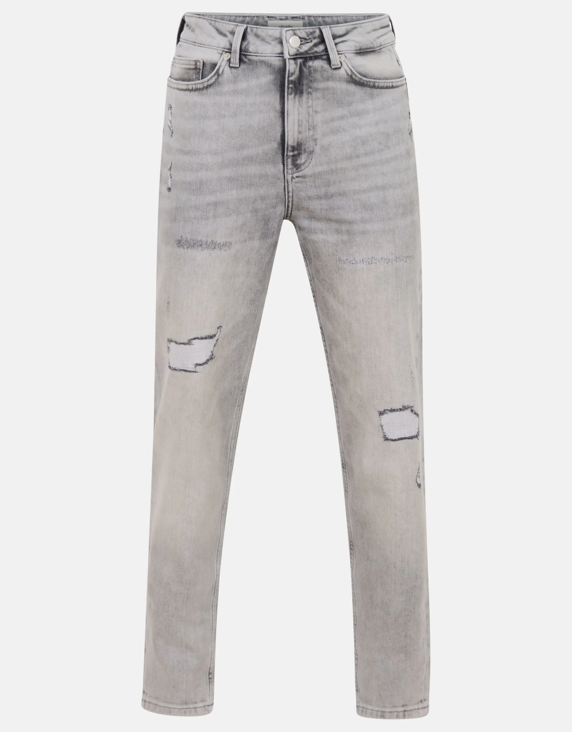 Shoeby Tapered Fit Jeans Lichtgrijs<DAMES Jeans